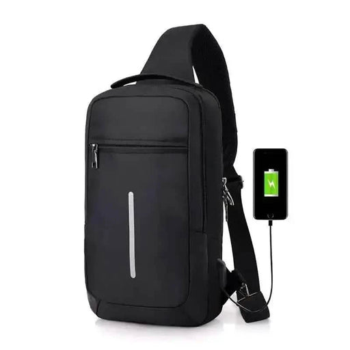 K.B Lifestyle Sac à Bandoulière Anti - Vol avec Chargeur USB - K.B